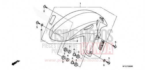 FRONT FENDER CB600FA8 de 2008